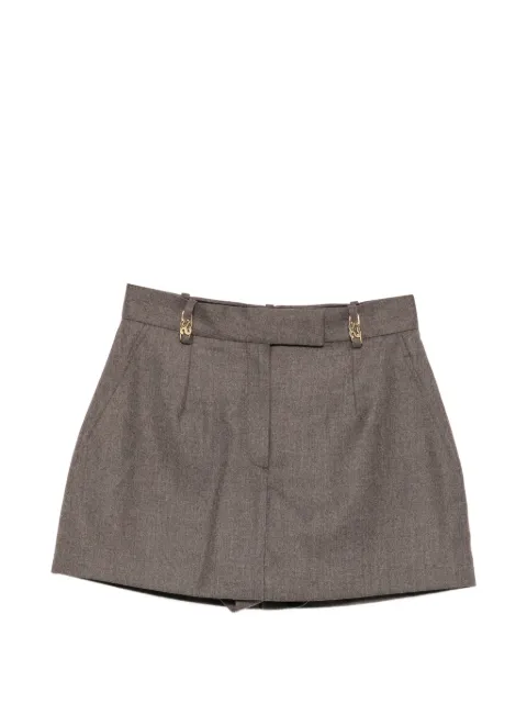 SANDRO logo-plaque shorts Brown SFPSH00678