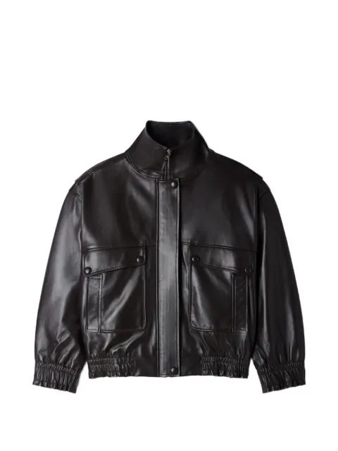SANDRO leather jacket Black SFPBL01381