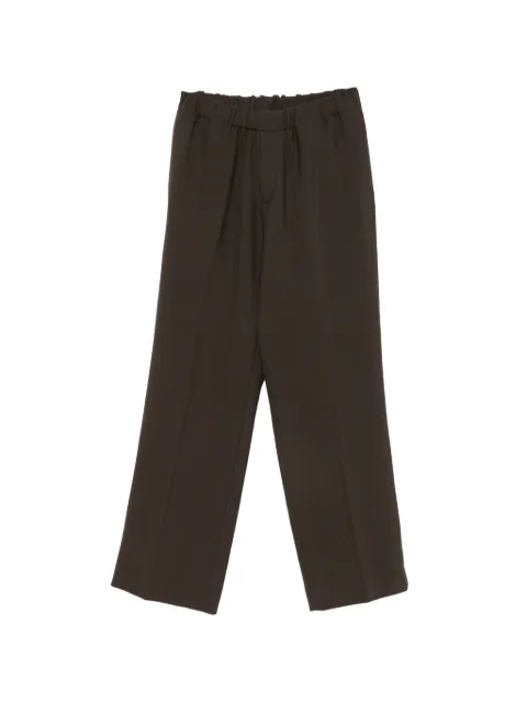 SANDRO elasticated wide-leg trousers Brown SHPPA00893