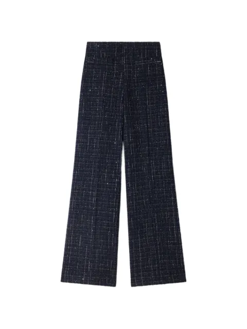 SANDRO sequin-embellished tweed trousers Blue SFPPA02087