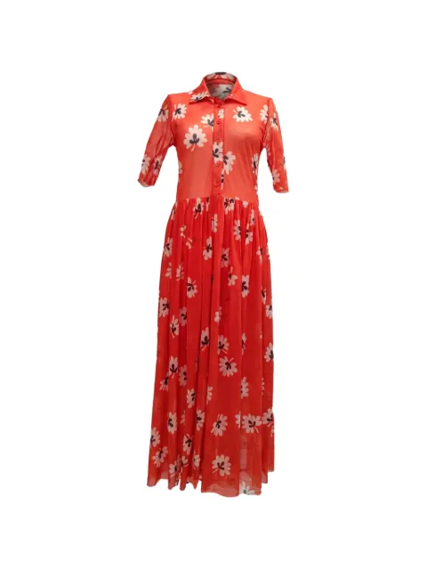 GANNI Tilden floral-print maxi dress Red TONPUGBCL614865W