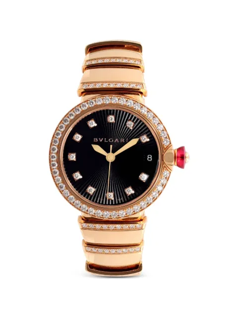 Bvlgari Pre-Owned Lucea diamond 33mm watch Black LUP33BGDGD1D11