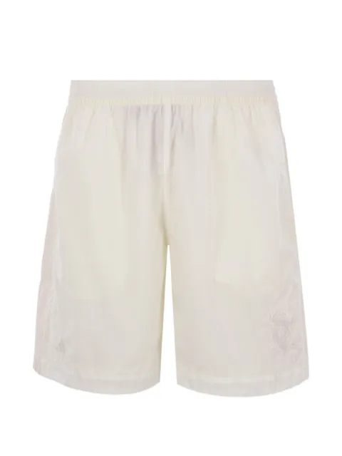 adidas logo-embroidered elasticated shorts White KR8773