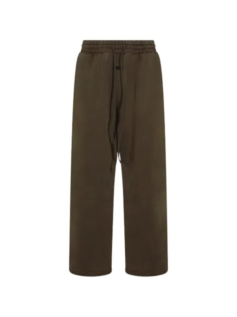 Fear Of God drawstring-waist logo-patch trousers Brown FG9M159976BHF298