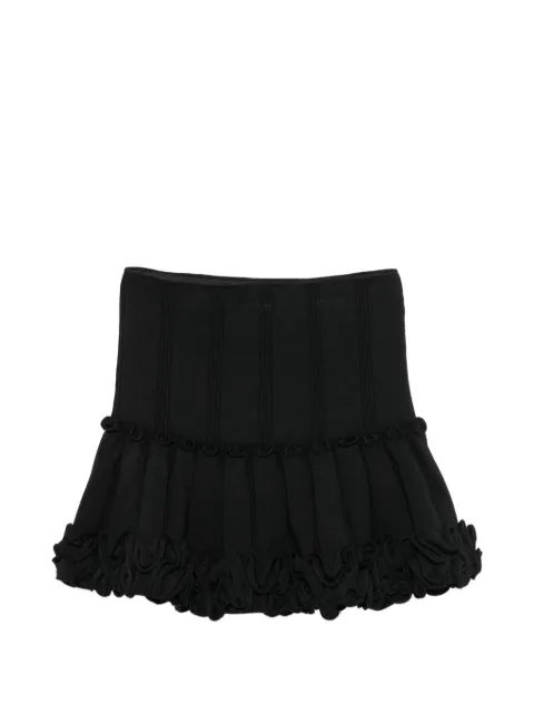 SANDRO ruffled-trim mini skirt Black SFPJU01784