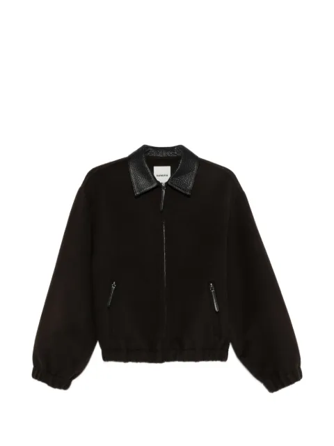 SANDRO long-sleeve wool coat Brown SFPOU00726