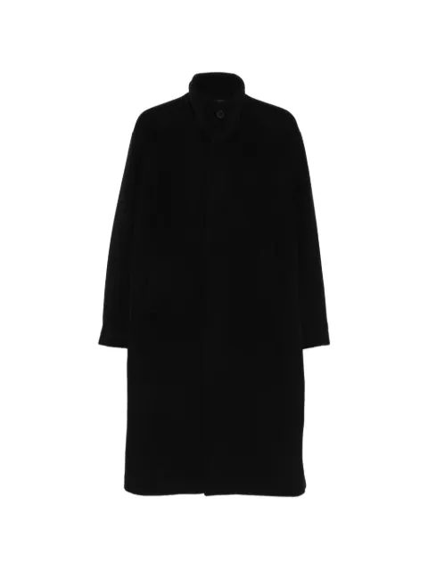 SANDRO stand-up collar buttoned coat Black SHPMA00444
