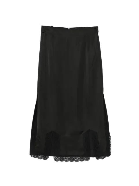 SANDRO lace-trim midi skirt Black SFPJU01719