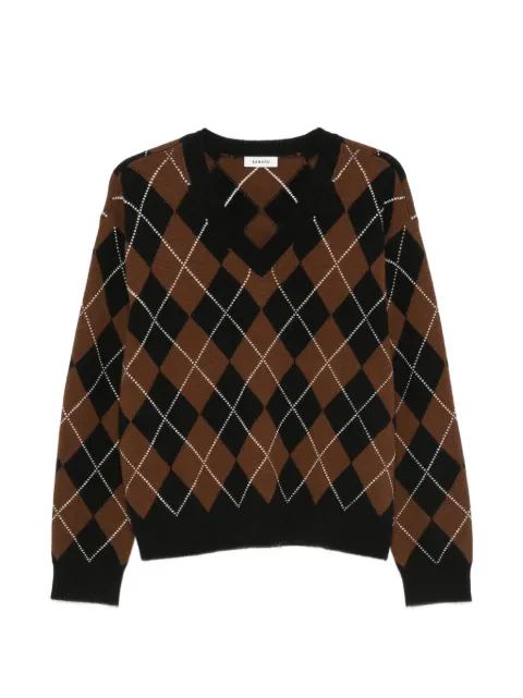 SANDRO V-neck sweater Brown SFPPU02947