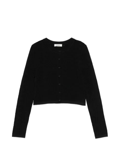SANDRO button cropped cardigan Black SFPCA01509