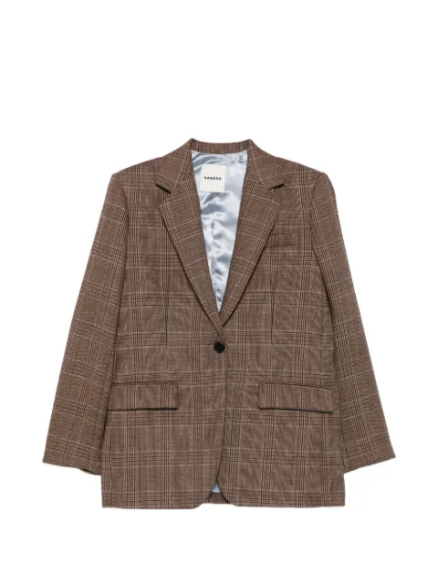 SANDRO check-pattern blazer Brown SFPVE01398