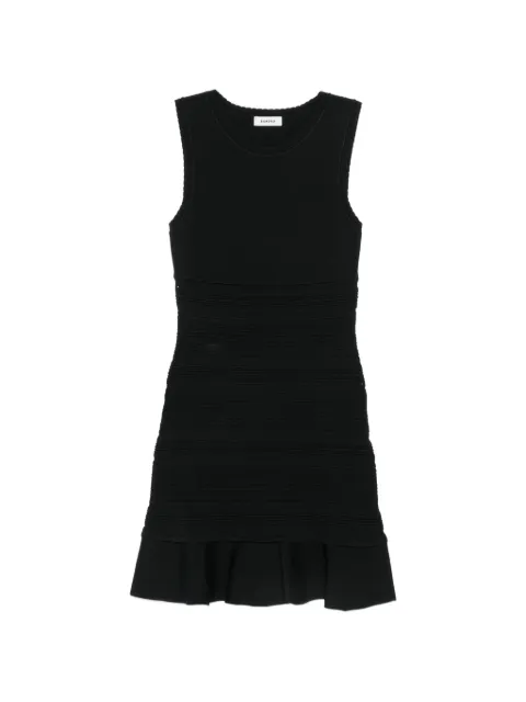 SANDRO ruffled knitted mini dress Black SFPRO04940