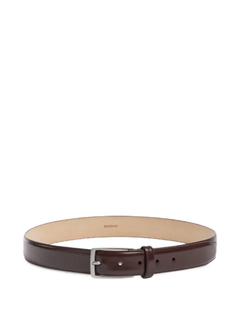 SANDRO polished leather belt Brown SHACE00516