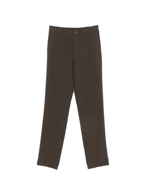 SANDRO monogram-pattern straight-leg trousers Brown SHPPA00609