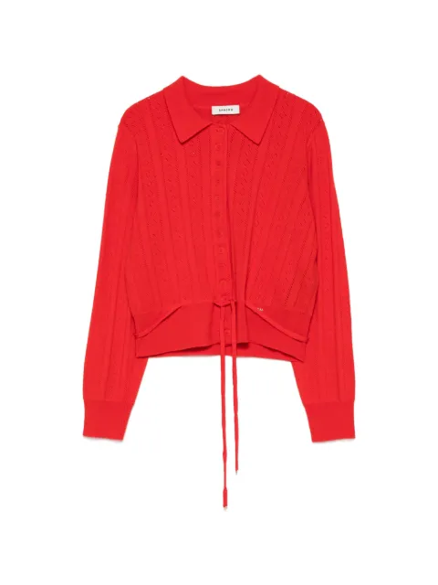 SANDRO Pointelle knit cardigan Red SFPCA01468