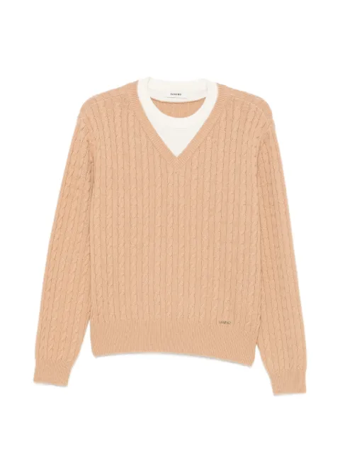 SANDRO cable-knit sweater Brown SFPPU02933