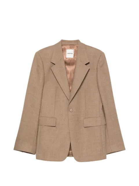 SANDRO Mode flannel blazer Neutrals SHPVE01391