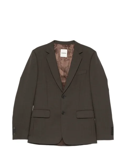 SANDRO tailored-collar slim-fit blazer Brown SHPVE00821