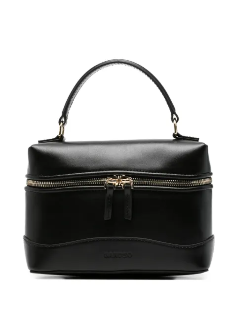SANDRO Tangolino leather zip-front mini tote bag Black SFASA01714