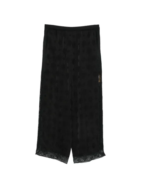 SANDRO lace-trim palazzo pants Black SFPPA01985
