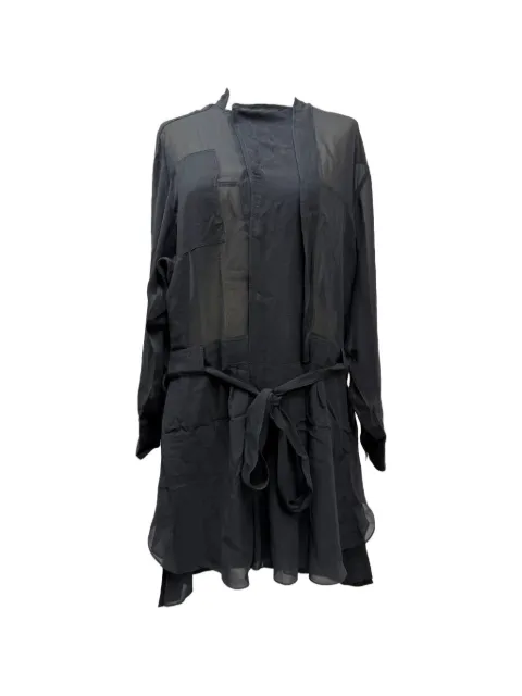 Isabel Marant Vintage belted long-sleeve dress Black TONPUGBCL524167W