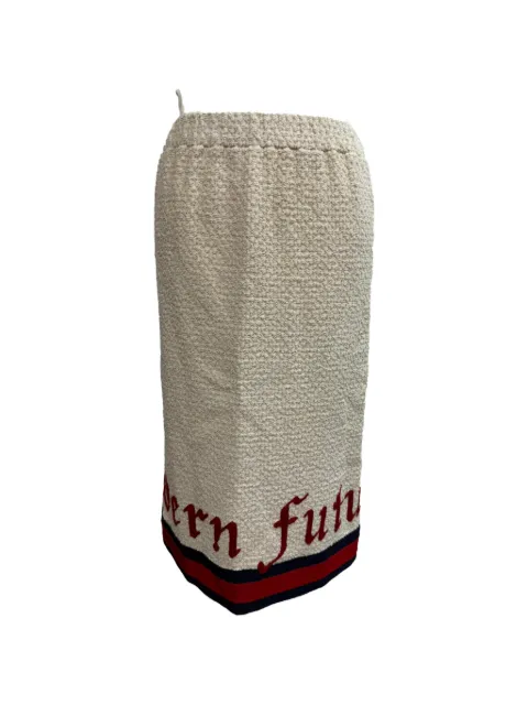 Gucci Pre-Owned Modern Future embroidered pencil skirt Neutrals RFCPUGBCL706910W
