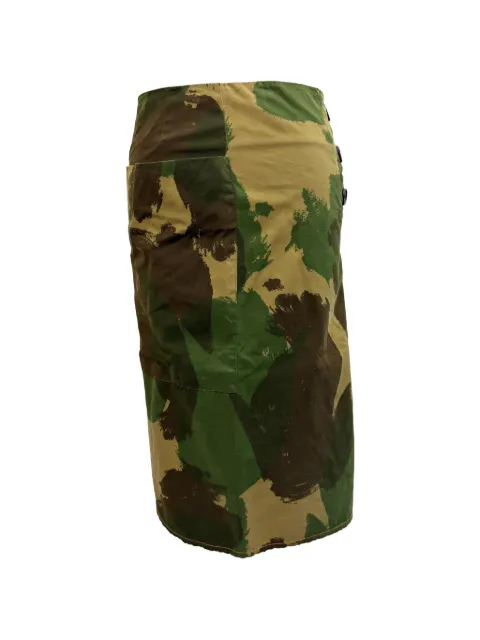 Victoria Beckham camouflage-print midi skirt Green RFCPUGBCL720181W