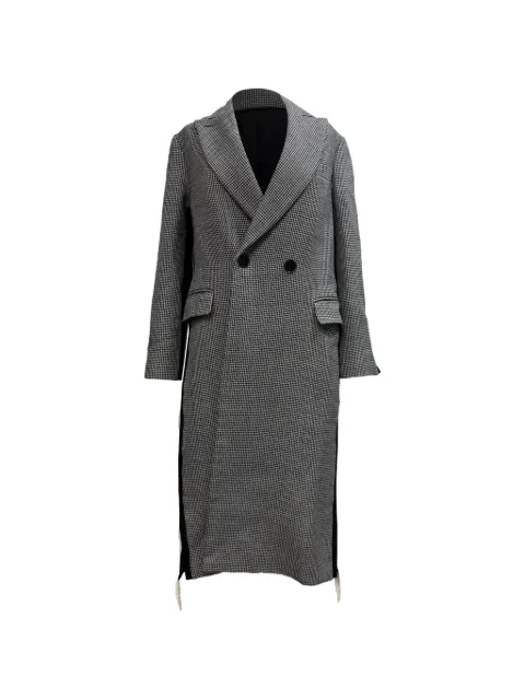 Stella McCartney Pre-Owned Chana houndstooth-print coat Black RFCPUGBCL706867W