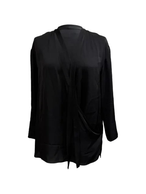 Theory tie-front relaxed blouse Black RFCPUGBCL736605W