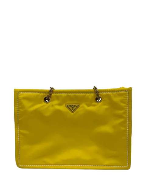 Prada Pre-Owned Tessuto Chain tote bag Yellow RFCPUGBBA691618W