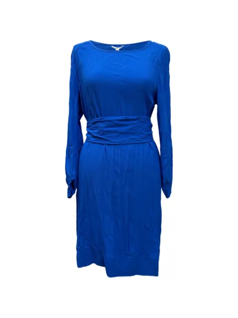 Diane Von Furstenberg Vintage Tie-waist silk dress Blue TONPUGBCL537744W
