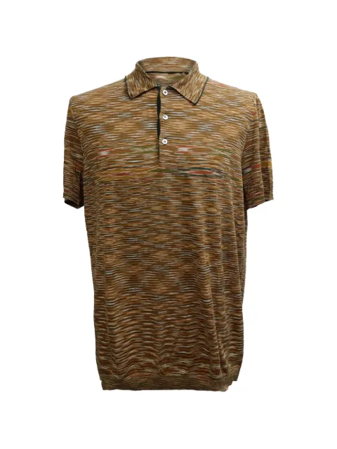 Missoni Pre-Owned Slub short-sleeve polo shirt Brown MRPPUGBCL635953M