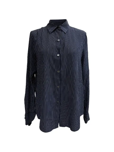 Theory Tie-cuff pinstripe blouse Blue RFCPUGBCL716387W