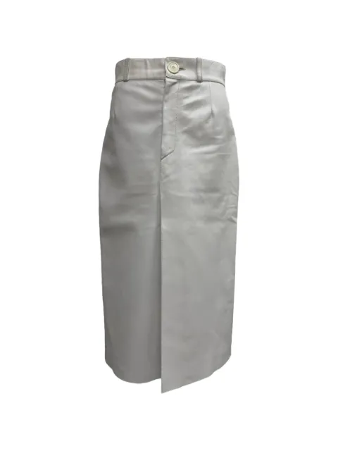 Balenciaga Pre-Owned high-rise leather skirt White RFCPUGBCL706868W