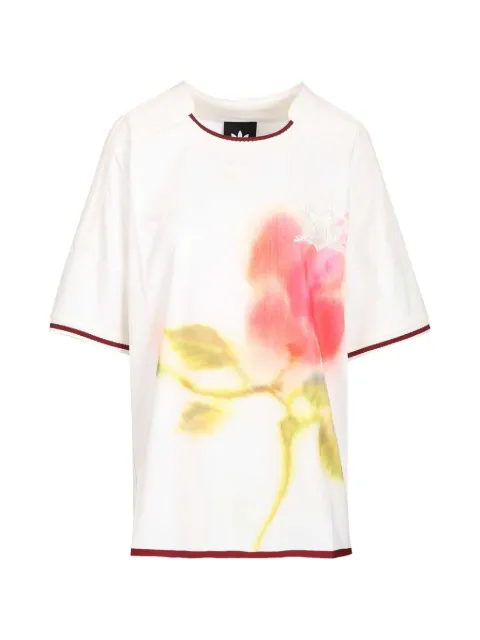 adidas Wales Bonner floral-print T-shirt White KR8792