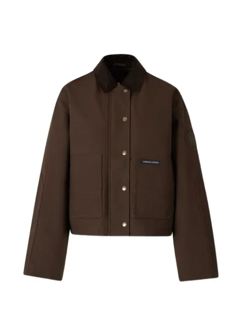 Canada Goose corduroy-collar logo-patch jacket Brown 2644WT