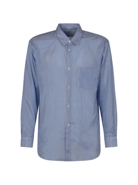 Comme Des Garçons vertical-stripe chest-pocket shirt Blue B1420513