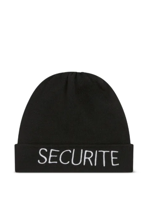 GALLERY DEPT. securite-embroidered beanie hat Black ACC006