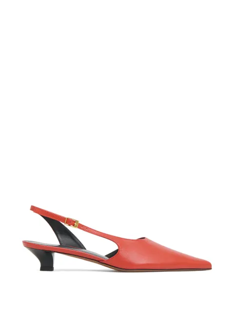 Mansur Gavriel Anna pointed-toe heeled pumps Red WF25F078NMPOMODORO