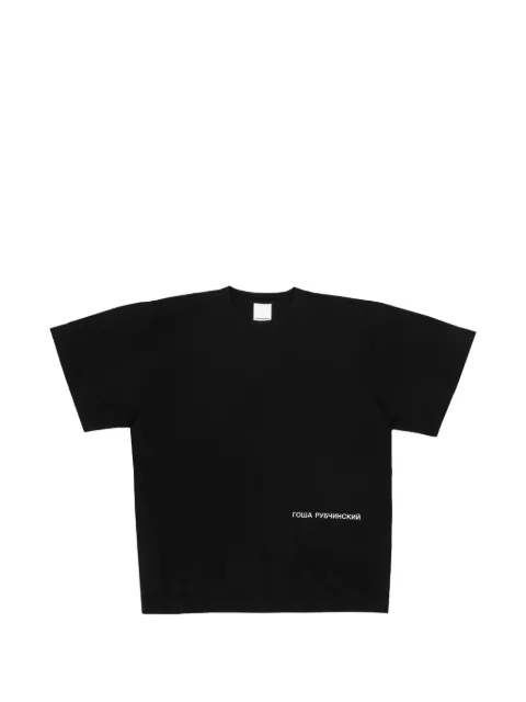GOSHA RUBCHINSKIY logo-print cotton T-shirt Black TSH0205BLACK