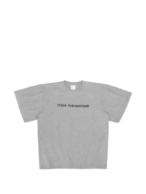 GOSHA RUBCHINSKIY logo-print oversized T-shirt Grey TSH0203GREYMELANGE