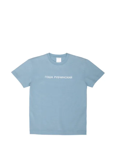 GOSHA RUBCHINSKIY logo-print T-shirt Blue TSH0107BLUE