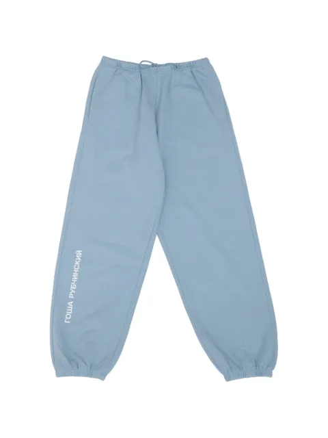 GOSHA RUBCHINSKIY logo-print track pants Blue SWP0102BLUE