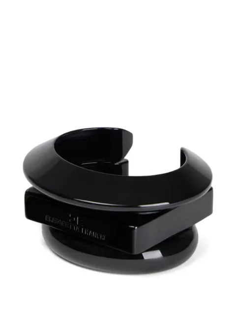 Elisabetta Franchi rigid bracelet with lacquered band Black BC05B63E2
