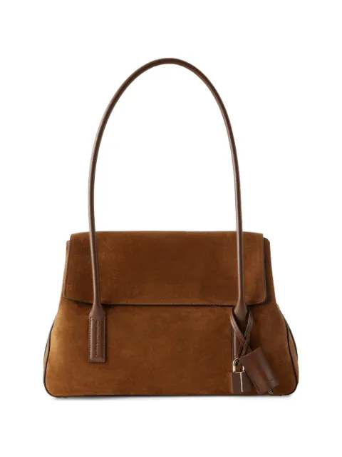 TOM FORD padlock-detail suede shoulder bag Brown L1936LCL068P