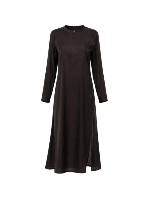 Dosa long-sleeve button-placket dress Brown CAMICIONEMARRONE