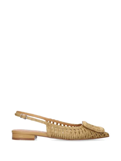 Bibi Lou woven buckle-detail ballet flats Neutrals 647Z69VK