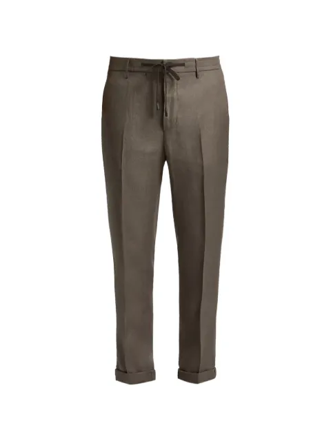 Peserico drawstring-waist tailored trousers Brown R54295D02606
