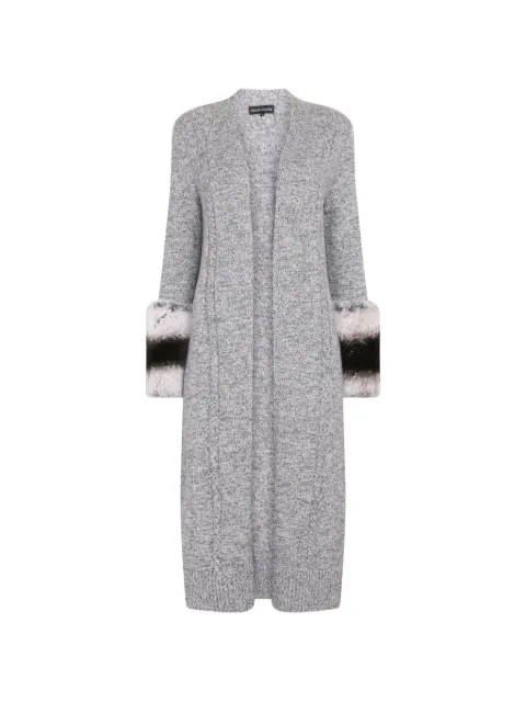 Izaak Azanei long cuff knitted cardigan Grey PRESS26LIN026B