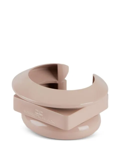 Elisabetta Franchi rigid bracelet with lacquered band Neutrals BC05B63E2